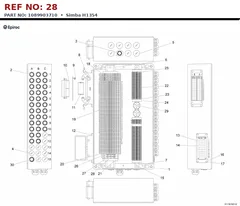 Epiroc Simba H1354 technical drawing, reference 28, part 1089903710