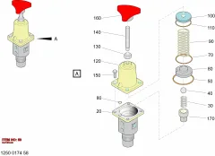 Epiroc DIAPHRAGM, Rock Drill — technical diagram