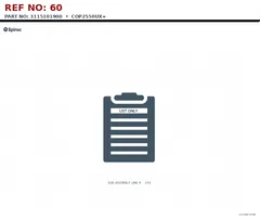 Epiroc COP2550UX+ technical drawing, reference 60, part 3115101900