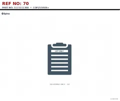 Epiroc COP2550UX+ technical drawing, reference 70, part 3115111300