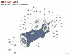 Epiroc COP3060MEX technical drawing, reference 407, part 3115174602