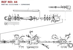 Epiroc COP4050HE technical drawing, reference 44, part 3115174604