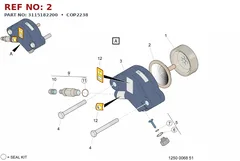 Epiroc COP2238 technical drawing, reference 2, part 3115182200