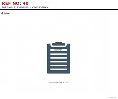 Epiroc COP2550UX+ technical drawing, reference 40, part 3115190280