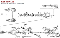 Epiroc COP4050ME technical drawing, reference 28, part 3115202200
