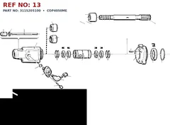 Epiroc COP4050ME technical drawing, reference 13, part 3115205100