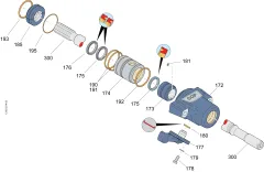 Epiroc DRILL COLLAR, Kaya Delici — teknik çizim