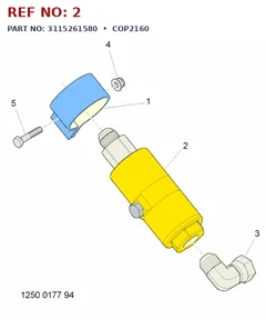 Epiroc COP2160 technical drawing, reference 2, part 3115261580