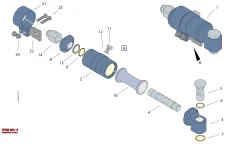 Epiroc PRESSURE SCR, Kaya Delici — teknik çizim