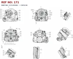 Epiroc COP2238 technical drawing, reference 171, part 3115295082