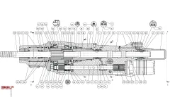 Epiroc FRONT HEAD C, Rock Drill — technical diagram