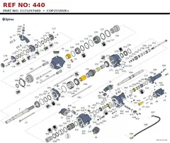 Epiroc COP2550UX+ technical drawing, reference 440, part 3115297680