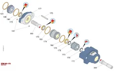 Epiroc FRONT PART, Rock Drill — technical diagram