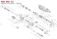 Epiroc COP2238 technical drawing, reference 21, part 3115324400