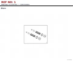 Epiroc COP2550UX+ technical drawing, reference 1, part 3115347391