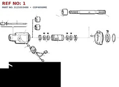 Epiroc COP4050ME technical drawing, reference 1, part 3115355400