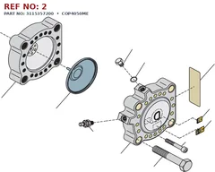 Epiroc COP4050ME technical drawing, reference 2, part 3115357200