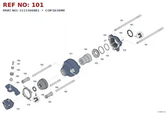Epiroc COP1838ME technical drawing, reference 101, part 3115360881