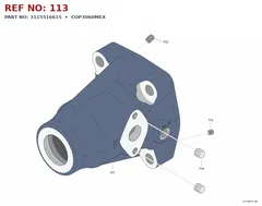 Epiroc COP3060MEX technical drawing, reference 113, part 3115516615