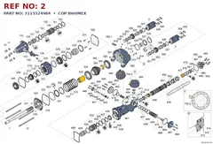 Epiroc COP3060MEX technical drawing, reference 2, part 3115524984