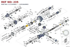 Epiroc COP3060MEX technical drawing, reference 235, part 3115569802