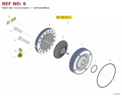Epiroc COP3060MEX technical drawing, reference 6, part 3115572600