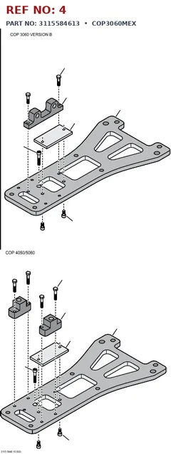 Epiroc COP3060MEX technical drawing, reference 4, part 3115584613