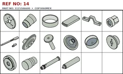 Epiroc COP3060MEX technical drawing, reference 14, part 3115586600