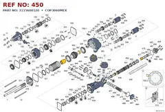 Epiroc COP3060MEX technical drawing, reference 450, part 3115600120