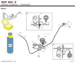 Epiroc COP2550UX+ technical drawing, reference 3, part 3115600322
