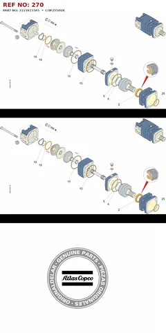 Epiroc COP2550UX technical drawing, reference 270, part 3115915595