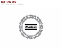 Epiroc COP2550UX technical drawing, reference 280, part 3115915596