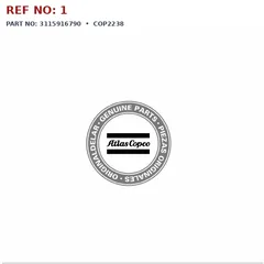 Epiroc COP2238 technical drawing, reference 1, part 3115916790