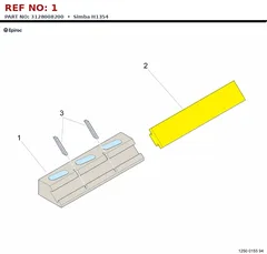 Epiroc Simba H1354 technical drawing, reference 1, part 3128008200