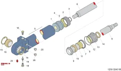 Epiroc PILOT PISTON, Kaya Delici — teknik çizim