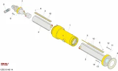 Epiroc HYDR. CYLIND, Yeraltı Jumbosu — teknik çizim
