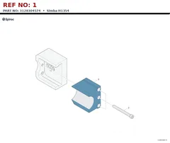 Epiroc Simba H1354 technical drawing, reference 1, part 3128304574