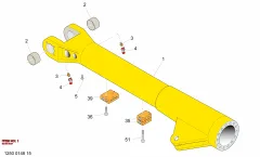 Epiroc BOOM BODY, Kaya Delici — teknik çizim