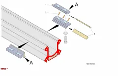 Epiroc SLIDING PIEC, Kaya Delici — teknik çizim