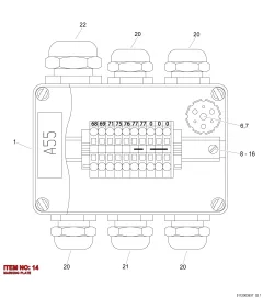 Epiroc MARKING PLAT, Kaya Delici — teknik çizim