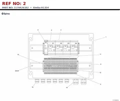 Epiroc Simba H1354 technical drawing, reference 2, part 3176426102