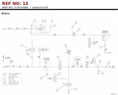 Epiroc Simba H1354 technical drawing, reference 12, part 3176720800