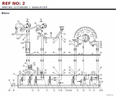 Epiroc Simba H1354 technical drawing, reference 2, part 3177309284