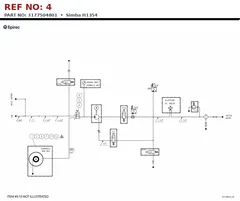 Epiroc Simba H1354 technical drawing, reference 4, part 3177504801