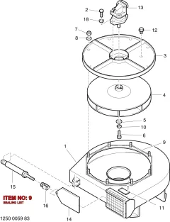 Epiroc SEALING LIST, Rock Drill — technical diagram
