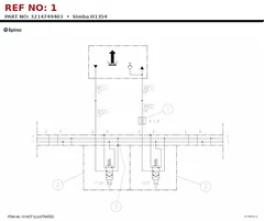 Epiroc Simba H1354 technical drawing, reference 1, part 3214749403