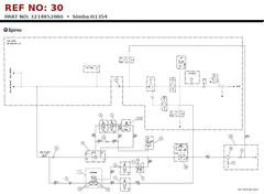 Epiroc Simba H1354 technical drawing, reference 30, part 3214852080