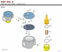 Epiroc Simba H1354 technical drawing, reference 6, part 3216371900