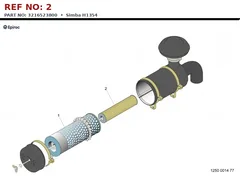 Epiroc Simba H1354 technical drawing, reference 2, part 3216523800