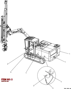 Epiroc IGNITON KEY, Kaya Delici — teknik çizim